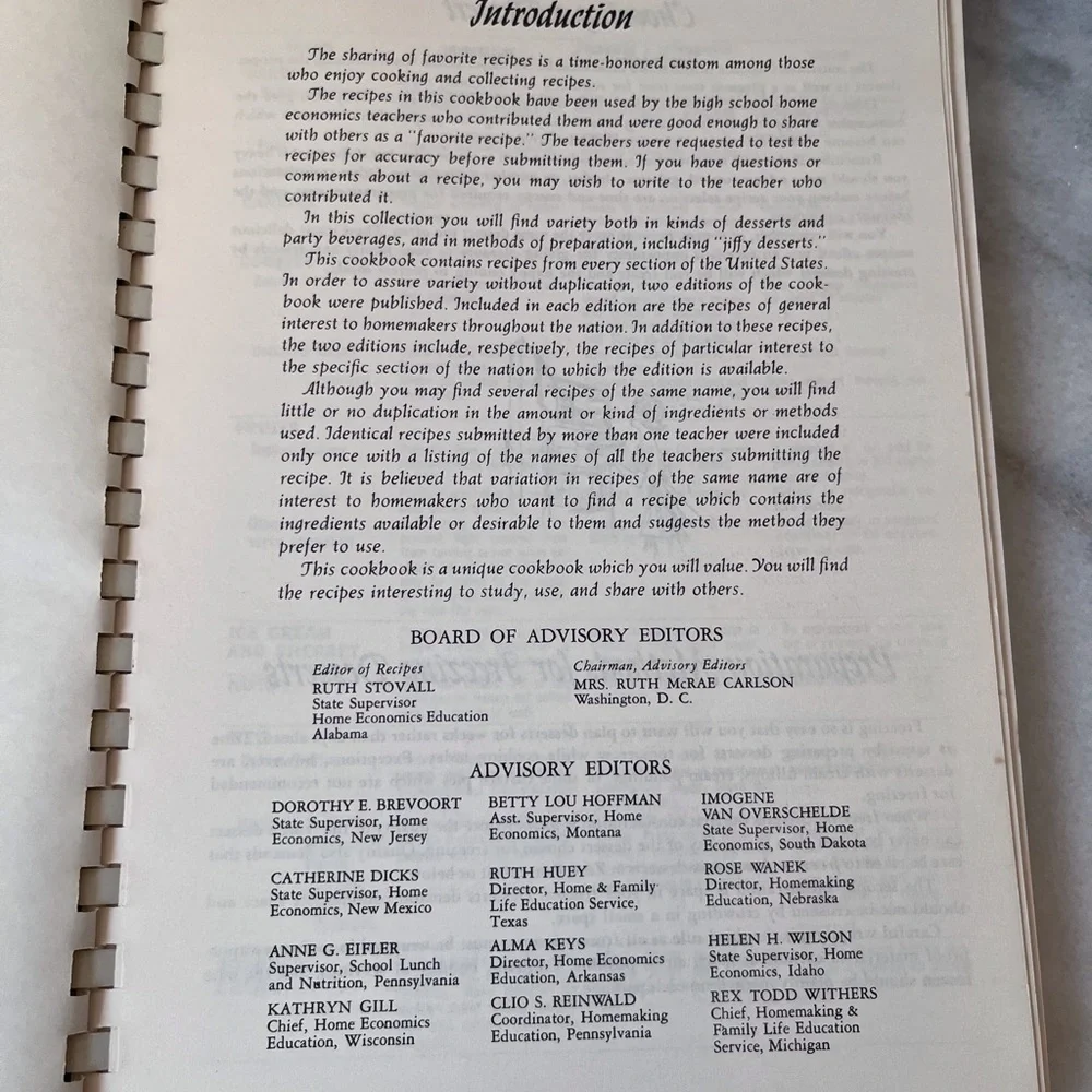 Rare 1963 Home Economics Favorites Recipes of American Home Economic teacher